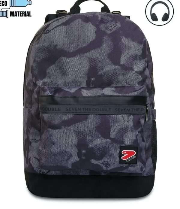 Cheap Seven Zaino ® Reversibile Con Cuffie - The Double Smoked Camo