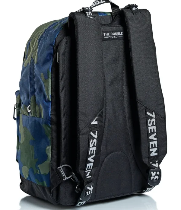 Cheap Seven Zaino ® Reversibile Con Cuffie - The Double Camo Royal